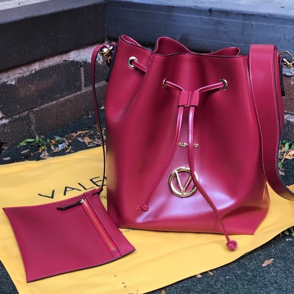 Mario Valentino Handbags - ⛔️SOLD⛔️Authentic VALENTINO Leather drawstring BAG